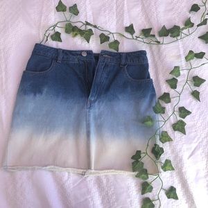DENIM OMBRÉ SKIRT